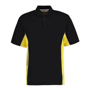 GAMEGEAR Mens Track Polycotton Pique Polo Shirt / Black/Yellow